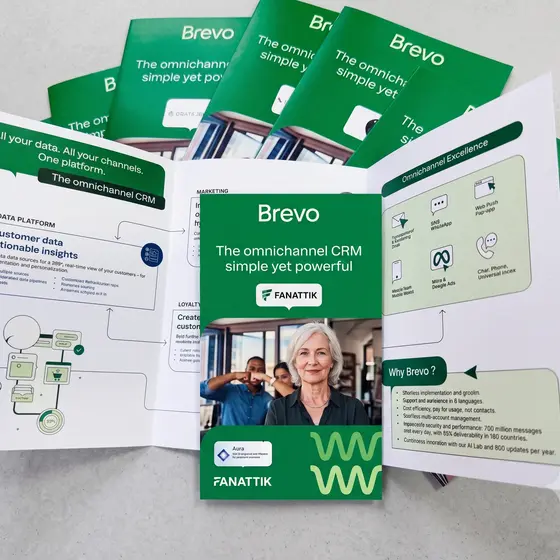 Folded leaflet opened out flat.