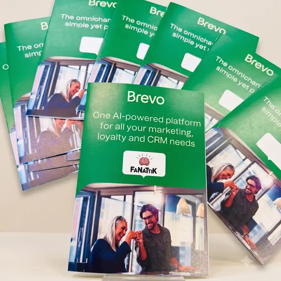 Leaflets fanned on a display stand.