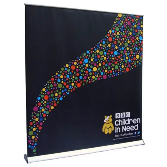 Wide backdrop printed for an exhibition stand.