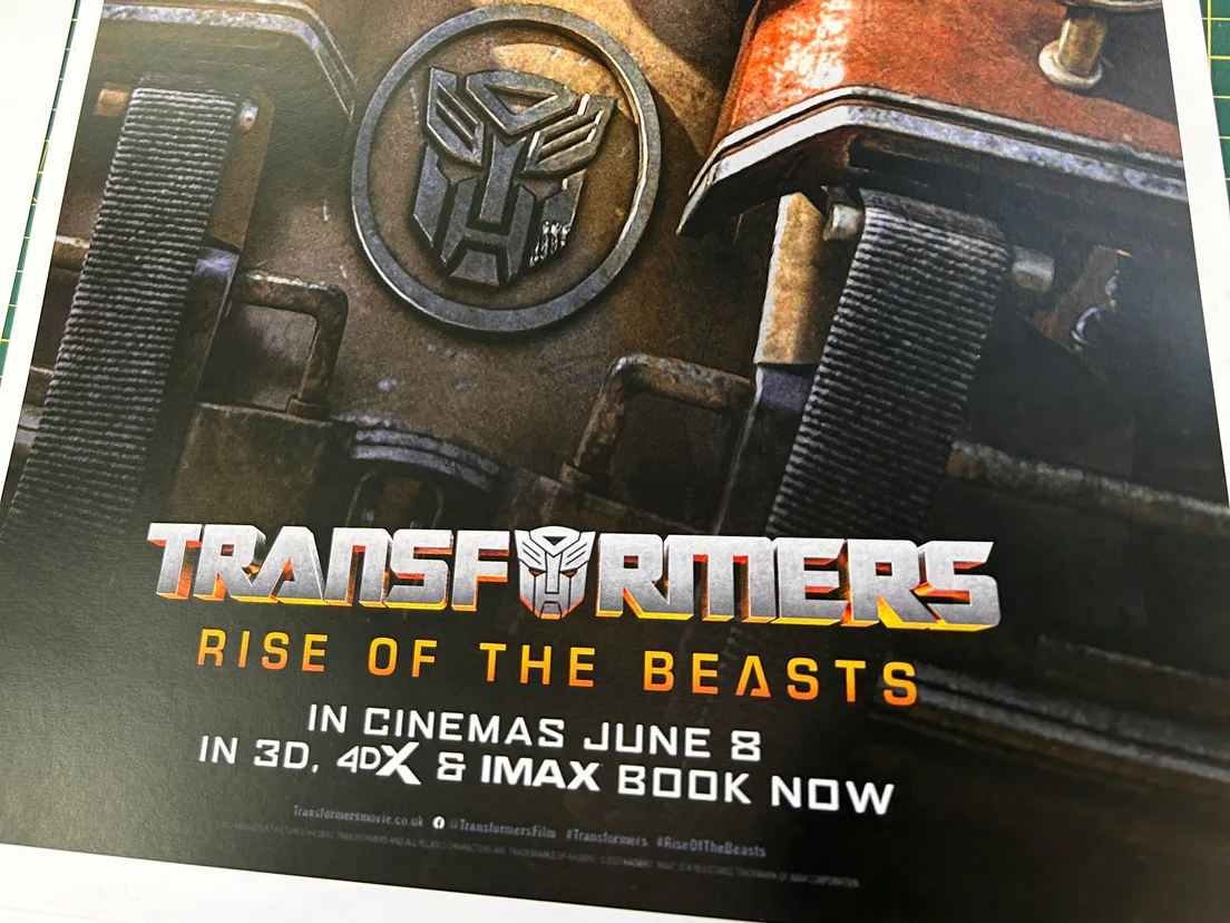 Glossy portrait film poster for Transformers Rise of the Beasts