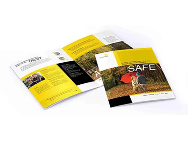 Saddle stitched corporate brochures