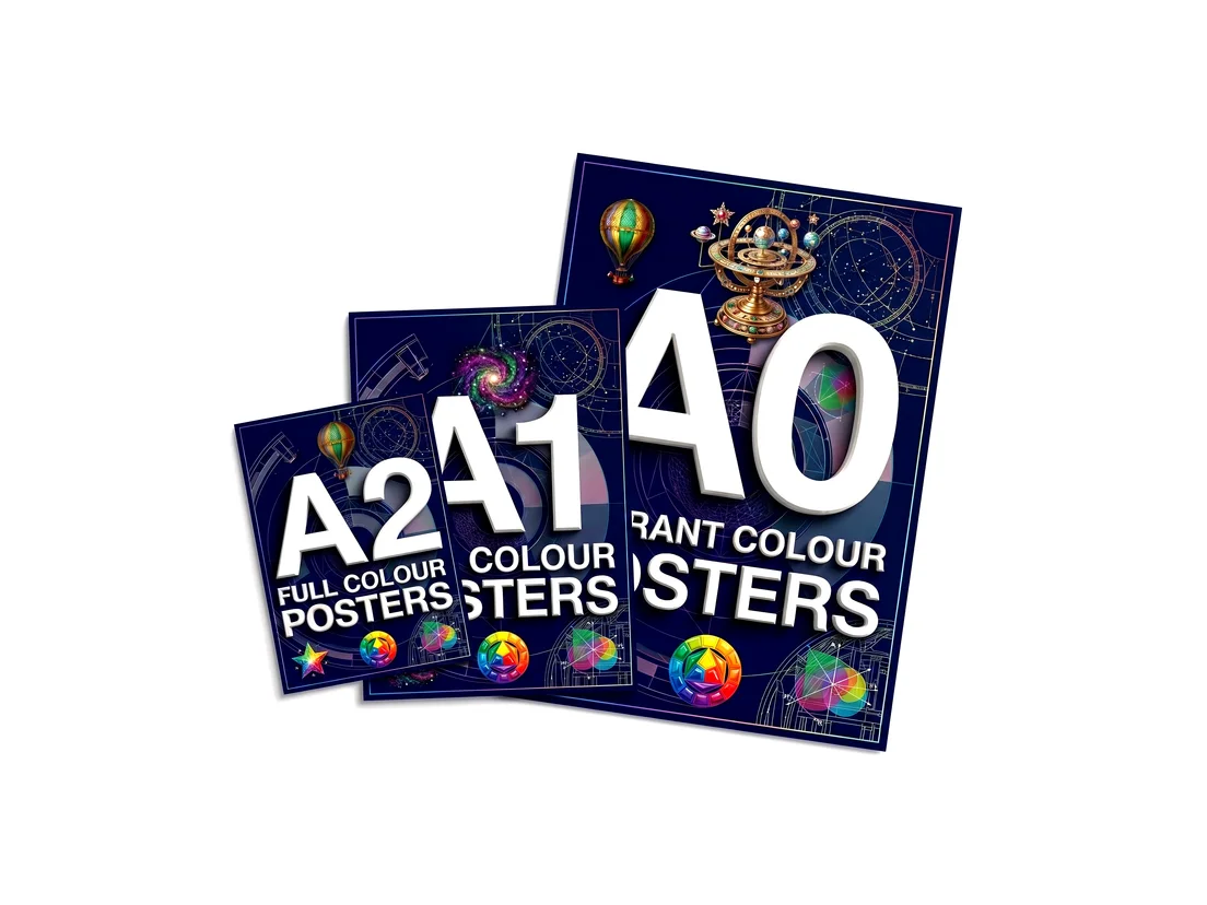 Large format posters in A3, A2, A1 and A0