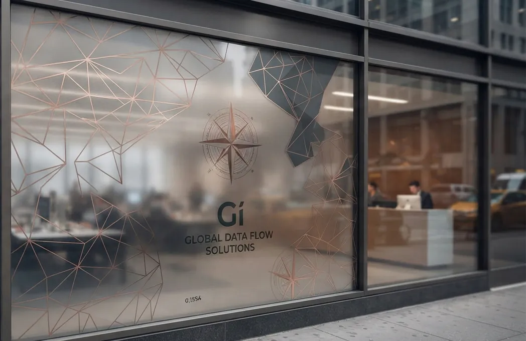Frosted window film applied to an office glass partition